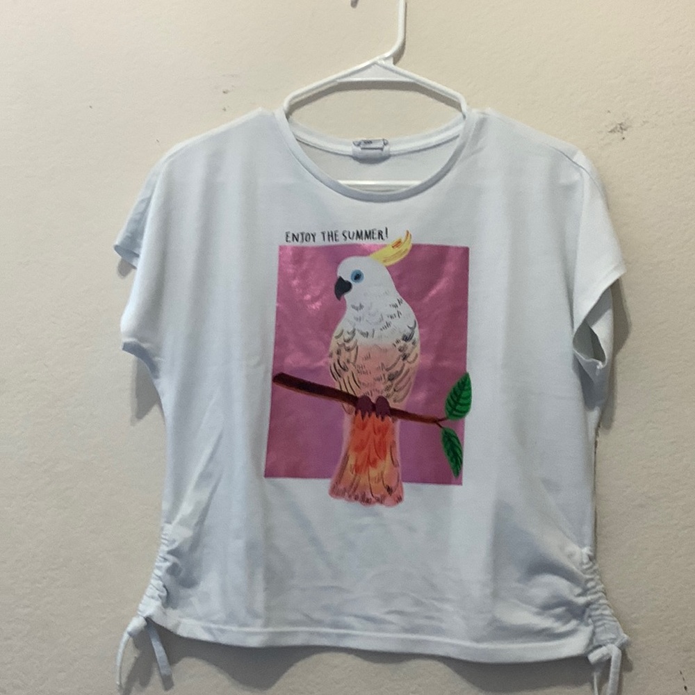 Bird “enjoy the summer!” H&M WHITE T-shirt